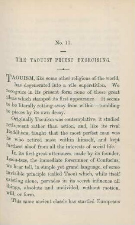 No. 11. The Taouist priest exorcising