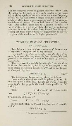 Theorem in conic curvature.