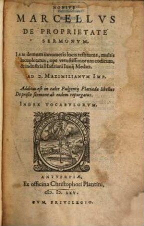 De proprietate Sermonum