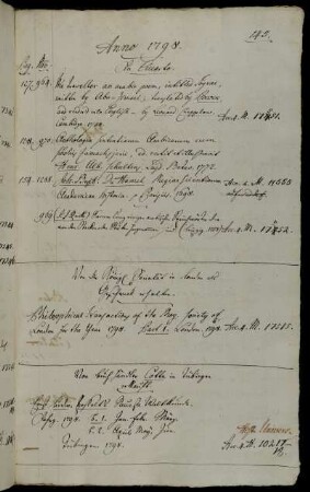 Von der Königl Societät in London als Geschenck erhalten. - Von Buch Händler Cotta in Tübingen erkauft.
