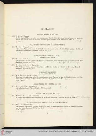 Gemälde (Nr. 168-178)