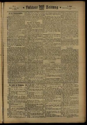 Zweite Ausgabe vom Montag, den 08. Januar 1912.