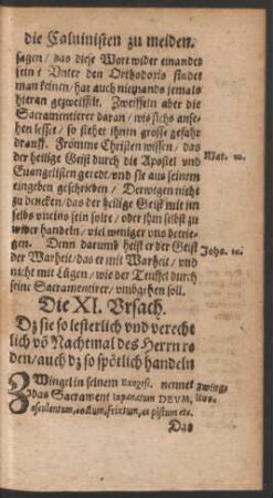 Die XI. Ursach. - Die 20. Ursach.