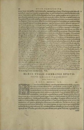 Marci Tvllii Ciceronis Epistolarvm Familiarivm Liber Decimvs Tertivs.