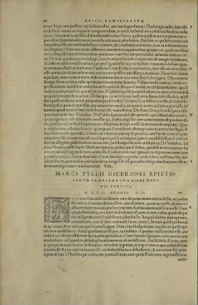 Marci Tvllii Ciceronis Epistolarvm Familiarivm Liber Decimvs Tertivs.
