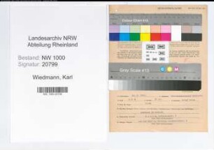 Entnazifizierung Karl Wiedmann, geb. 10.09.1900 (Arzt)
