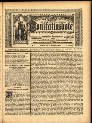 Erste Ausgabe vom Sonntag, den 23. Dezember 1906.