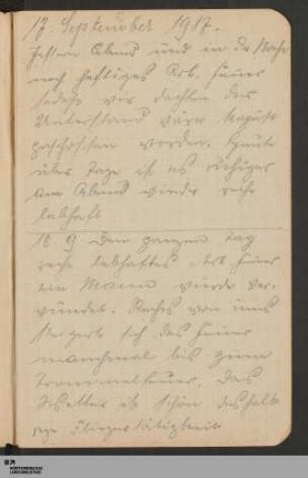 17. - 30. September 1917