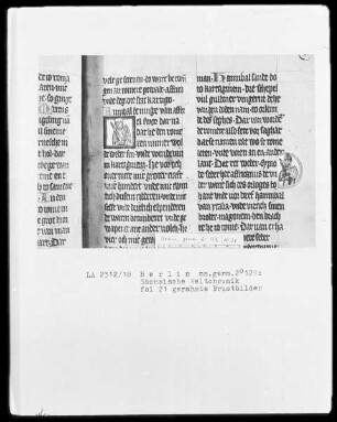 Sächsische Weltchronik (bis zum Jahre 1229) — ---, Folio 21rectoBuchseite