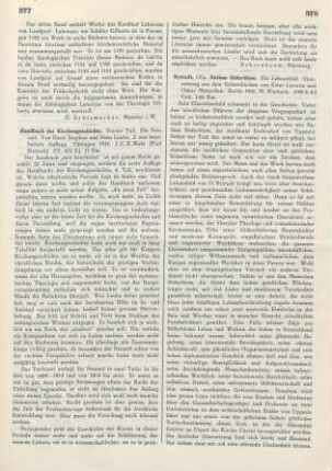 377-378 [Rezension] Handbuch der Kirchengeschichte ; 4