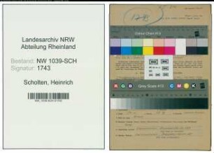 Entnazifizierung Heinrich Scholten , geb. 04.02.1921 (Postinspektor)
