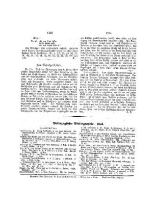 Pädagogische Bibliographie : 1851