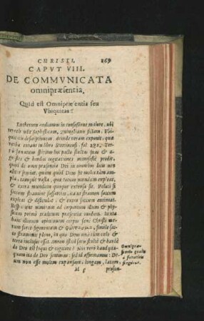 Caput VIII. De Communicata omnipraesentia.