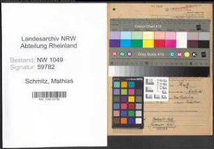 Entnazifizierung Mathias Schmitz , geb. 02.12.1898 (Werkmeister)