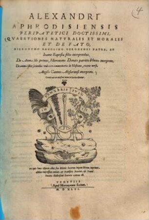 Quaestiones naturales et morales, et de fato