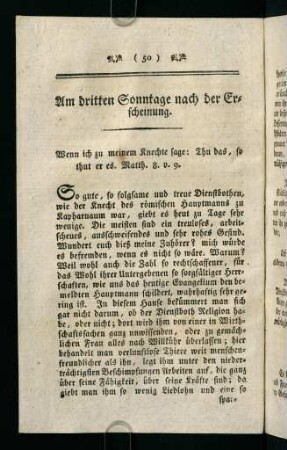 50-67, Am dritten Sonntage nach der Erscheinung.
