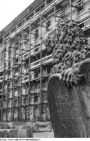 Dresden, Neues Rathaus, Wiederaufbau, 1949/50