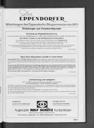 Mitteilungen des Eppendorfer Bürgervereins