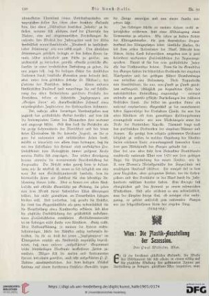 Wien: Die Plastik-Ausstellung der Sezession