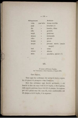 XIX. Di mezzo all' Oceano Pacifico fra Yokohama e San Francisco, 8 luglio 1876.