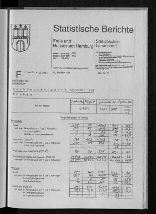 Hochbautätigkeit September 1989 : Lfd. Nr. 15
