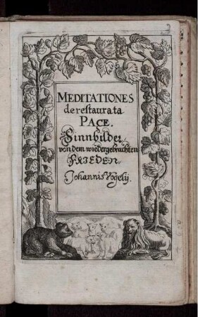 Meditationes Emblematicae De Restaurata Pace Germaniae