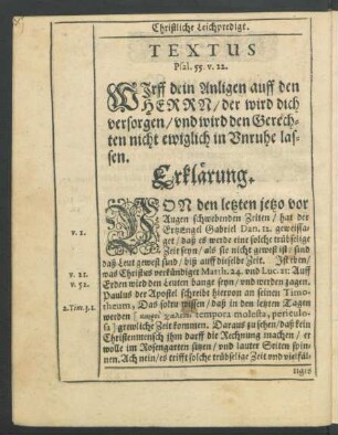 Textus. Psal. 55. v. 22.
