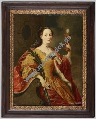 Ölgemälde "St. Barbara" (Kniestück)
