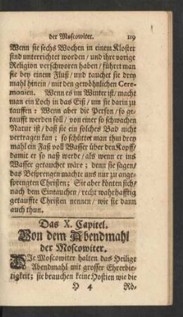 Das X. Capitel. Von dem Abendmahl der Moscowiter