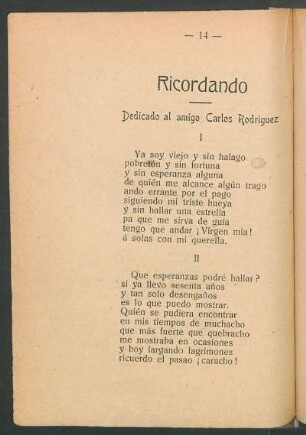 Ricordando : Dedicado al amigo Carlos Rodriguez