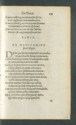 De Medicamine faciei Elegia.
