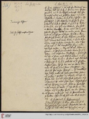Heid. Hs. 3895 II B - 5,316: Nachlass Heinrich Bassermann, Sonn- und Feiertagspredigten: Predigt zu 1 Kor 12,1-12 (Die Geistesernte der Christengemeinde)