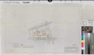 Münster (Münster) Behördenhaus Alter Steinweg Vorentwurf Lageplan 1956 1 : 500 44 x 71 Pause Staatsneubauleitung Münster Regierung Münster Nr. 34081