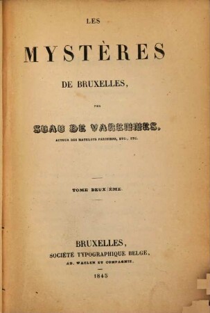 Les mystères de Bruxelles, 2
