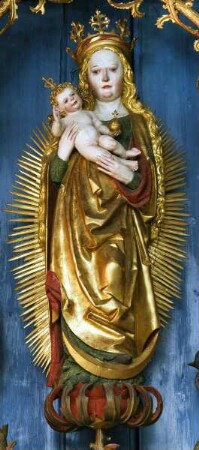 Schöllenbacher Altar — Wurzel Jesse mit den Vorfahren Christi und der Madonna im Strahlenkranz — Madonna im Strahlenkranz