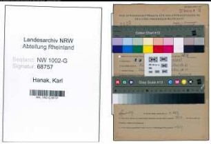 Entnazifizierung Karl Hanak, geb. 18.05.1912 (Schneider)