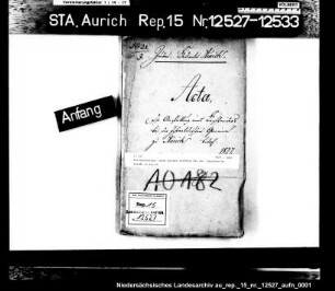 Der Beschneider Jacob Salomon Hoffmann bei der jüdischen Gemeinde in Aurich