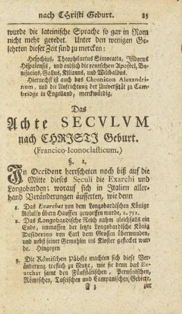 Das Achte Secvlvm nach Christi Geburt (Francico-Iconoclasticum)