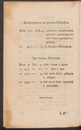 Berichtigungen im zweiten Bändchen