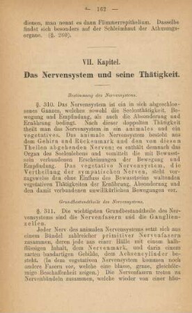VII. Kapitel. Das Nervensystem und seine Thätigkeit