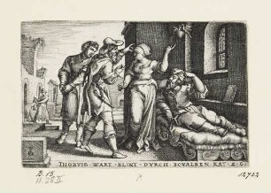 Erblindung des Tobias, Blatt 3 der Folge "Geschichte des Tobias"