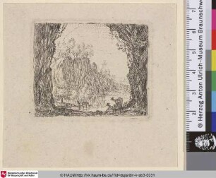 [The Goats at the River; Goats at the Bank of a River; Les chevres sur le rivage; Ziegen am Fluss]
