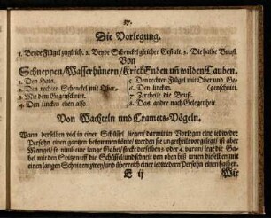 Von Wachteln und Cramets-Vögeln