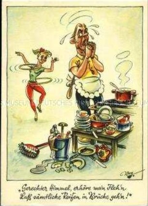 Karikatur zur Hula Hoop-Begeisterung