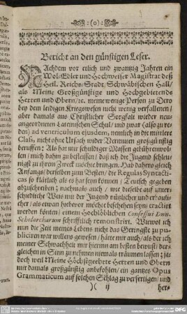 Bericht an den günstigsten Leser