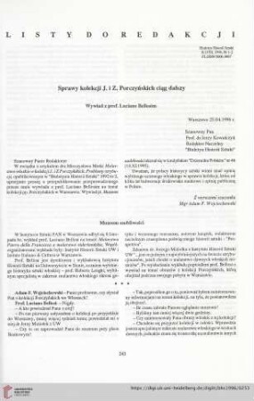 58: Sprawy kolekcji J. i Z. Porczyńskich ciąg dalszy