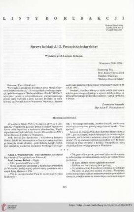 58: Sprawy kolekcji J. i Z. Porczyńskich ciąg dalszy