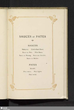 Sauces et pates