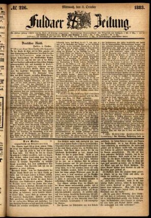 Ausgabe vom Mittwoch, den 03. Oktober 1883.