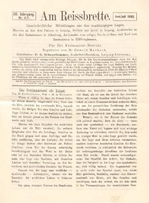 Nr. 6/7. Juni/Juli 1903.